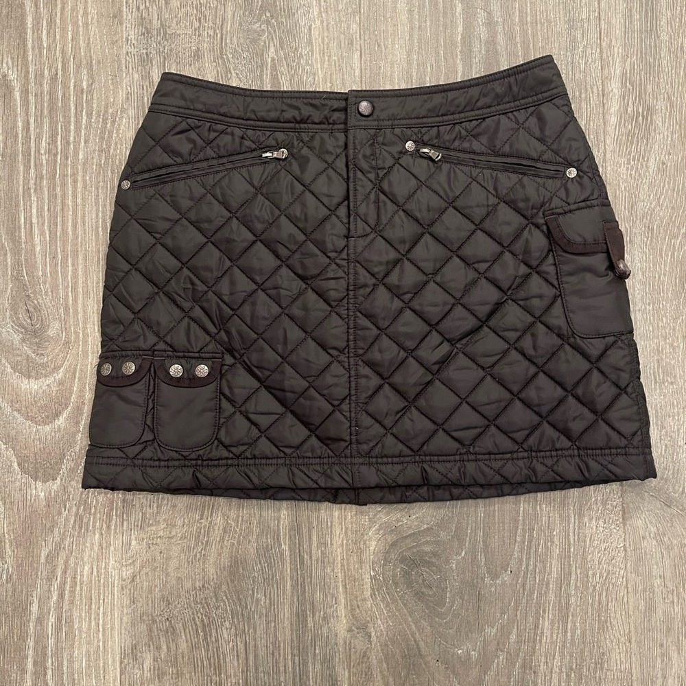 Athleta Quilted Black Mini Skirt